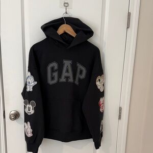 GAP Black Hoodie with Cartoon Graphics